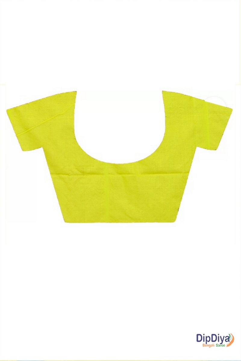 Lime Green Pure Cotton Parag Embroidery Handloom saree (211)